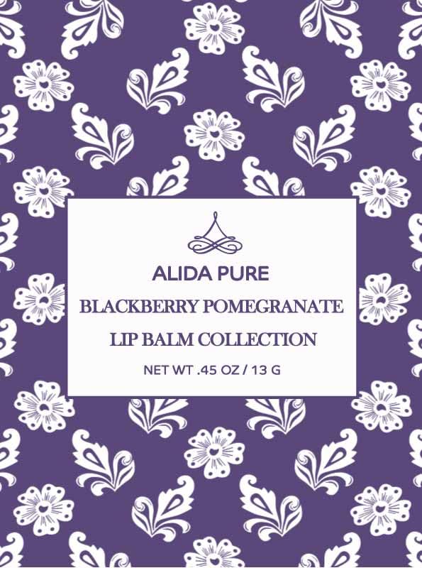 Blackberry Pomegranate Lip Balm Collection, Vegan Lips,