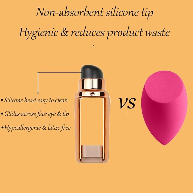 Bling Toman Mini 4 in 1 Makeup Brushes Set,Makeup Sponge,Blush Blending,Eyeshadow,Eyebrow&Liner Lip Face Foundation All-in-One Brushes Travel Makeup Brushes with Silicone Sponge