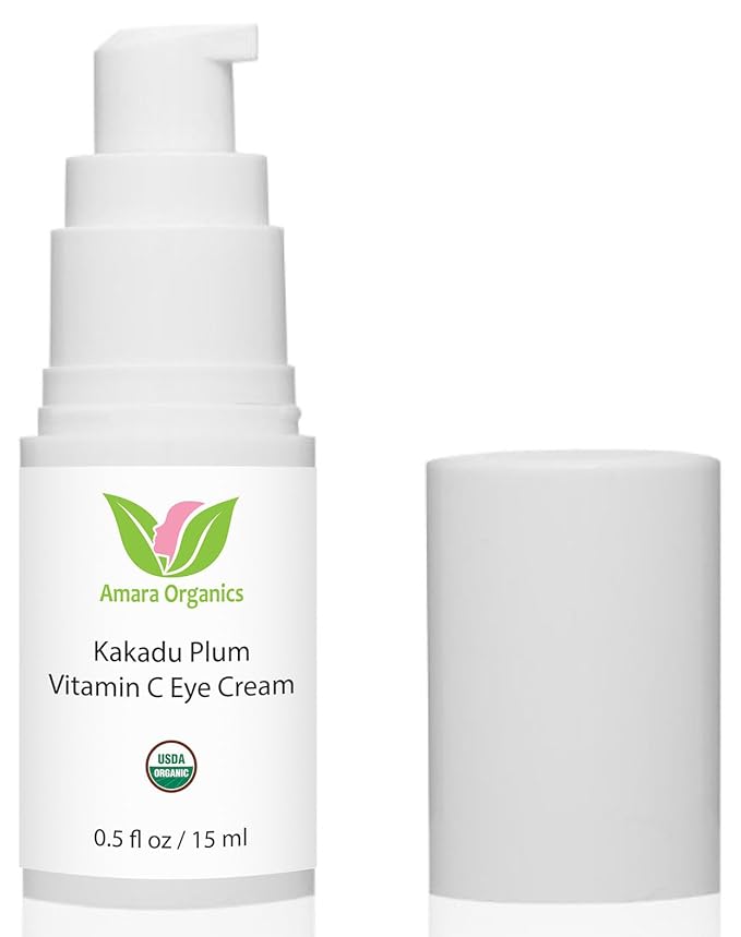 Amara Organics Kakadu Plum Vitamin C Eye Cream - USDA Certified Organic Skin Care - 0.5 fl oz