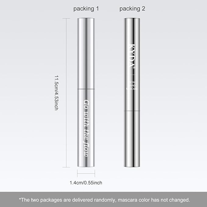 KYDA Black Iron Wand Curling Mascara, Lasting 3D Curling Eyelashes, Washable Metal Wand Mascara, Waterproof Smudge-proof, Natural Thick Clear Lashes-looking