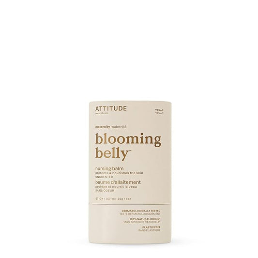 ATTITUDE Plastic-Free Nursing Balm Bar, Safe