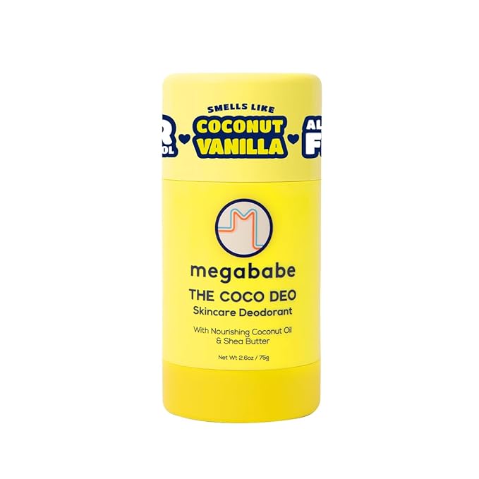 Megababe Skincare Deodorant - The Coco Deo with 72 hour Odor Protection | Nourishing Coconut Oil & Shea Butter | Aluminum-Free, All Natural | 2.6 oz