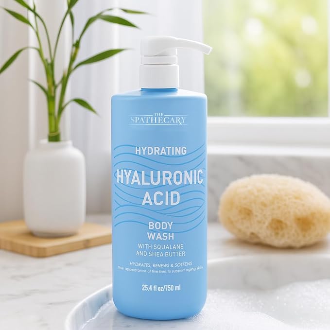 Hydrating Hyaluronic Acid Body Wash – Moisturizing Shower Gel for All Skin Types, Sensitive Skin – Nourishing, Paraben-Free, Sulfate-Free, Vegan Formula – Smooth & Soft Skin Care, 25.4oz