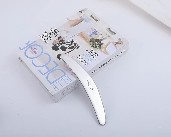 STICKON Gua Sha Massage Tool 2 in 1 Stainless Steel Gua Sha Scraping Massage Tools IASTM Tools Great Soft Tissue Mobilization Tool(STICKON-34)