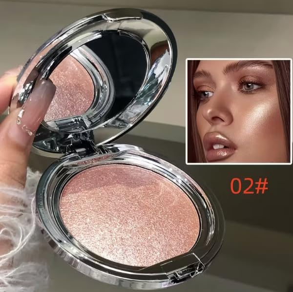 White Moonlight Highlighter – Waterproof Diamond Glow Shimmer for Face & Body | Icy Metallic Finish with Ultra-Fine Sparkle | Long-Lasting Radiance for Luminous Glass Skin, Dewy Look, Party Makeup