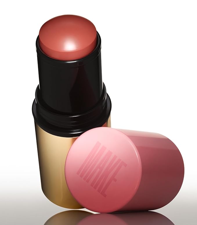 MAKE Beauty Cream Stroke Cream Blush Stick for Cheeks - Vibrant, Natural Soft Matte Finish - Shade Euphoric, Rosy Pink Blush Makeup