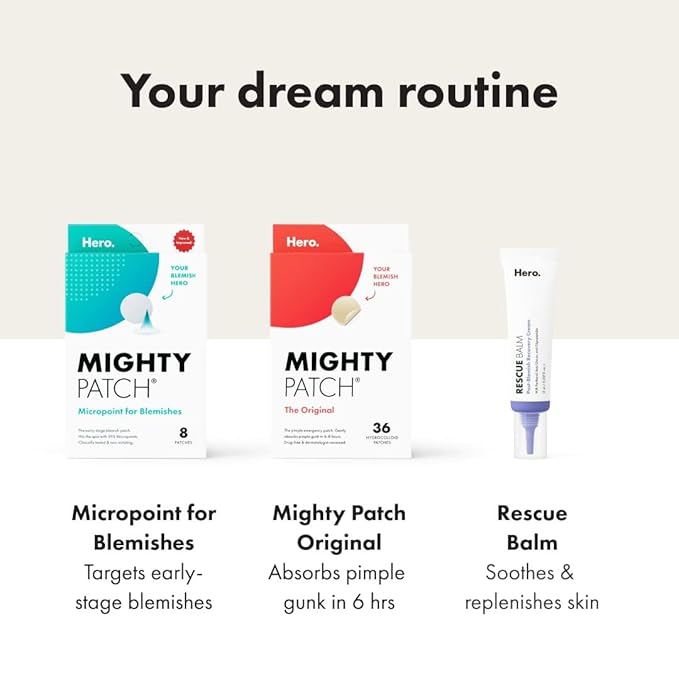 Hero Cosmetics Mighty Patch™ Original Patch 36ct and Mighty Patch™ Surface Patch 10ct Bundle