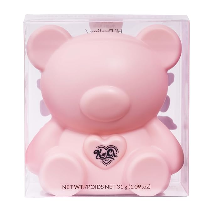 KimChiChic Beauty Teddy Kim Palette - 17 Playful Eyeshadows, 2 Blushes, 2 Highlighters, Cruelty Free Makeup Palette, Girlfriend Pink 1.09oz