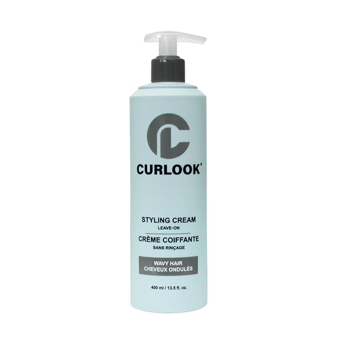 CURLOOK Wavy Hair Styling Cream | Silicone Free - 400ml - Transforms hair into soft, flexible and defined waves