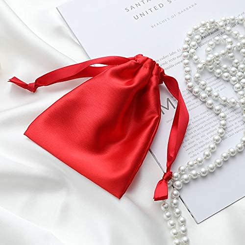 LCBD Silk Satin Sleeping Eye Mask, Red Sleep Eye Night Blindfold for Women and Men, Soft Breathable Blackout Eyeshade Eye Cover for Travel, Wedding Bridesmaid Gift