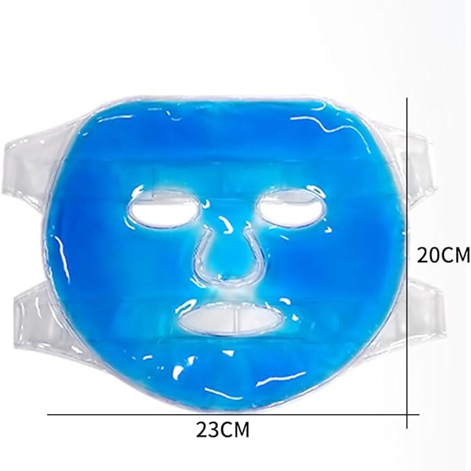 SportEmblema Ice Face Mask - Cooling Gel Face Mask for Puffy Eyes & Headache Relief, Hot Cold Therapy Compress for Facial Skincare, Post Laser Treatment, Sinus Pressure & Migraine, Reusable