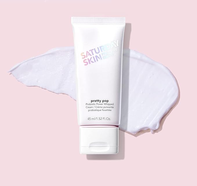 Saturday Skin Pretty Pop Prebiotics & Probiotics whipped Moisturizing Cream Nourishing Allure Best of Beauty K-Beauty Winner 2020 (1.52 Fl Oz)