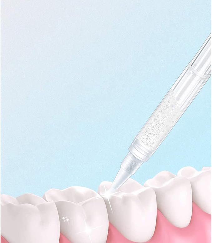 10 pcs Teeth Whitening Gel Pen 2ml Oral Cleaning Pen, Safe 44% Carbamide Peroxide Gel, 20+ Uses, Effective, Painless, No Sensitivity, Travel-Friendly, Natural Mint Flavor