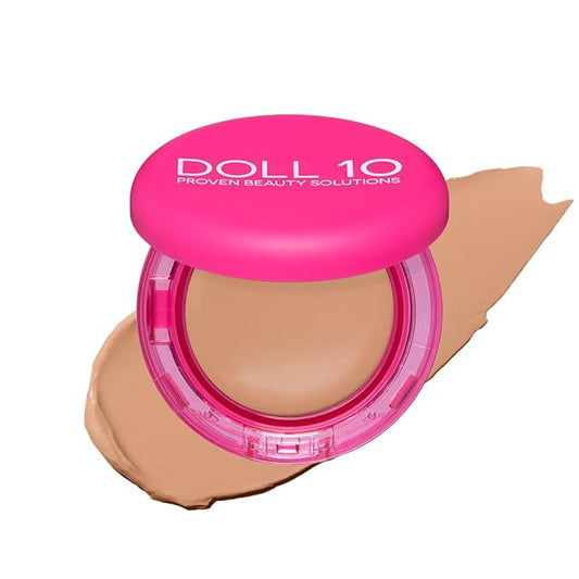 Doll 10 Peptide Bounce Balm Foundation™ – Hydrating, Age-Defying Foundation for Older Women, All Skin Types – Vegan, Clean, Natural, Medium Buildable Coverage, Blurs Fine Lines - [Light/Medium]