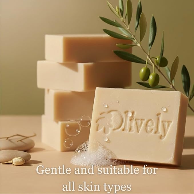 Olively Starlit Blooms - All Natural Soap Bar - Soap Bar handmade with Jasmine and Olive Oil - Bar Soaps made with 100% natural ingredients - Body and Bath Soap - Vegan