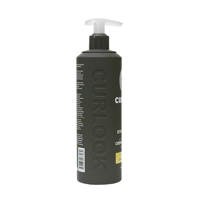 CURLOOK Kinky-Coily Hair Leave-in Styling Cream for Men | Silicone-free | Transforms and revives Kinky hair into soft, luscious and bouncy spirals | 400ml | Made in Canada