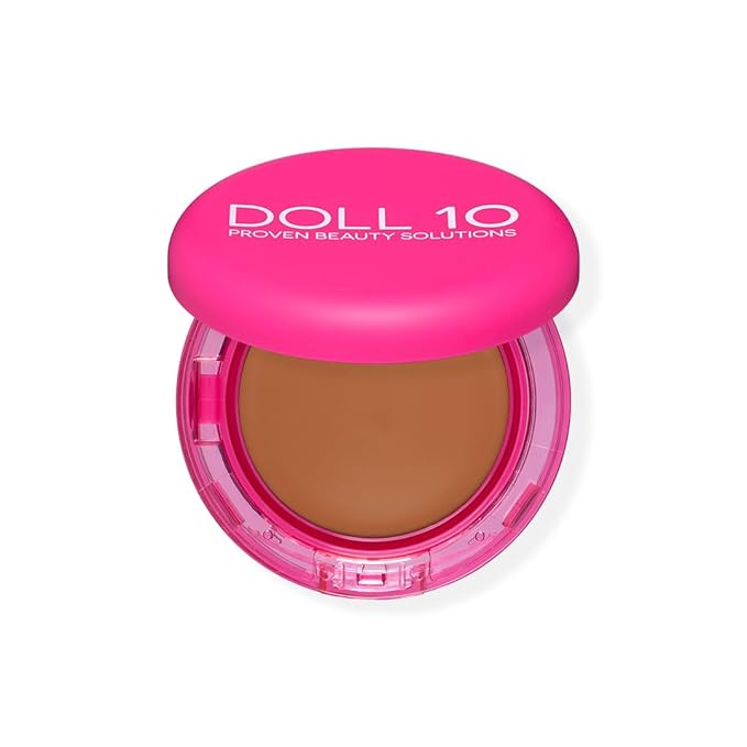Doll 10 Peptide Bounce Balm Foundation™ – Hydrating, Age-Defying Foundation for Older Women, All Skin Types – Vegan, Clean, Natural, Medium Buildable Coverage, Blurs Fine Lines - [Tan/Deep]