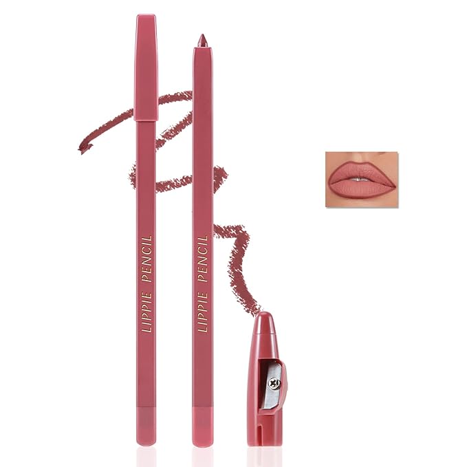 Matte Lip Liner Pencil,Highly Pigmented Retractable Lip Crayon,All Pencil,Highly