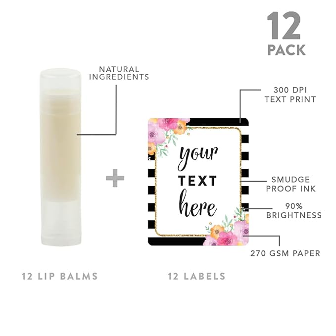 Andaz Press Personalized Lip Balm Party Black