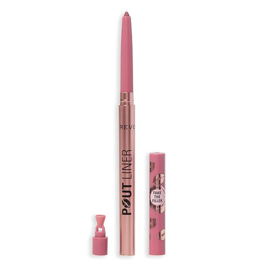 Revolution Beauty, Pout Bomb Plumping Lip Liner, Long Lasting Lip Shaper with Hyaluronic Acid & Vitamin E, Vegan & Cruelty-Free, Cool-Toned Pink