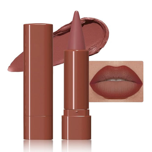 JUAAZIN Smokey Topaz Gradient Matte Lip Liner Pencil Crayon for Women - Waterproof Smudge-Proof Kissproof Long-Wear Lip Pencil, Flawless Contour Ombre Effect Lip Crayon,Creamy Pigmented Lip Liner 02#