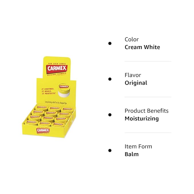 Carmex Moisturizing Lip Balm, Original Flavor, (LIL62458)