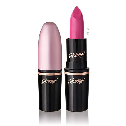 Skone Cosmestics | Charm Collection | Luxe hydrating Lip Stick | Vegan Formula | Infused with Vitamin E | Long Lasting Lightweight Lip Balm | Color Fitz - Fuschia