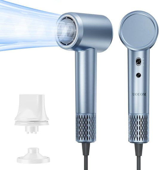 Hair Dryers,UOUOM Travel Hair Dryer, Low Noise,Compact Hair Dryers for Women, 120M Ionic Hair Dryers with Magnetic Attachments, Fast-Drying for All Hair Types