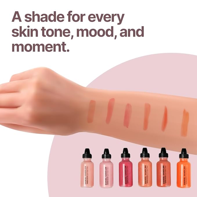 Daniel Sandler WATERCOLOUR LIQUID ILLUMINATOR - 'GLOW' 15ml – Shimmer Liquid Blush for Cheeks Make up, Highlighter – Oil-Free, Lightweight, Buildable & Long-Lasting for Cheeks & Lips