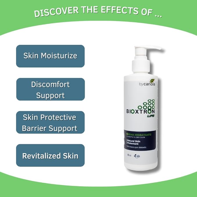 Bioxtron Life Moisturizing Cream for DB Dry Skin - Skin Moisturizing - Natural Skin Protectant - Support Tired Legs - Refreshes & Tones - Aloe Vera - Arnica Oil - Chamomile - 8 oz