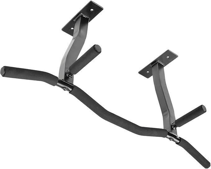 Ceiling Mount Pull Up Bar with Reversible Risers 16 and 24 Inch
