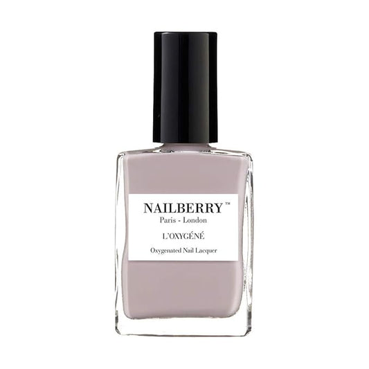 Nailberry L'Oxygéné Oxygenated Nail Lacquer | Mystere | Light Creamy Lilac Opaque Nail Polish | UV Protected Long-Wear Nail Polish | 12-Free | Vegan | Certified Halal | Cruelty & Gluten Free | 15 ml