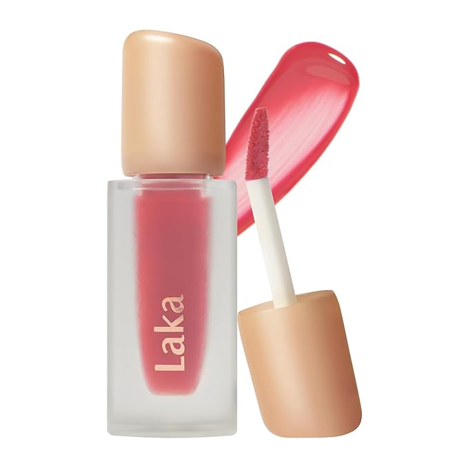 Laka Fruity Glam Tint, 4.5g/0.15oz, Glowing Lip Stain with Wide Color Spectrum, Hydrating & Lightweight Texture, Buildable Color, Non-Sticky, Vegan, K-Beauty (#109 Fresh)