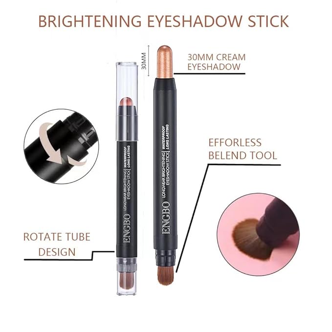 Generic ENGBO Double-Sided Eyeshadow Pencil, Matte & Pearl Shades, Long-Lasting Color (1)