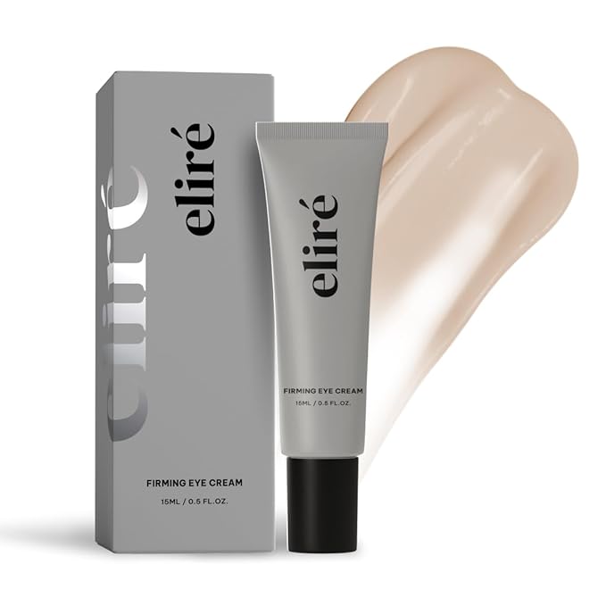 Eliré Korean Firming Eye Cream - Instant Lift and Tightening Treatment - Arginine/Lysine Peptides + Ceramide - Reduces Fine Lines, Wrinkles, Under-Eye Bags - Lightweight, Works Under Makeup - 15ml