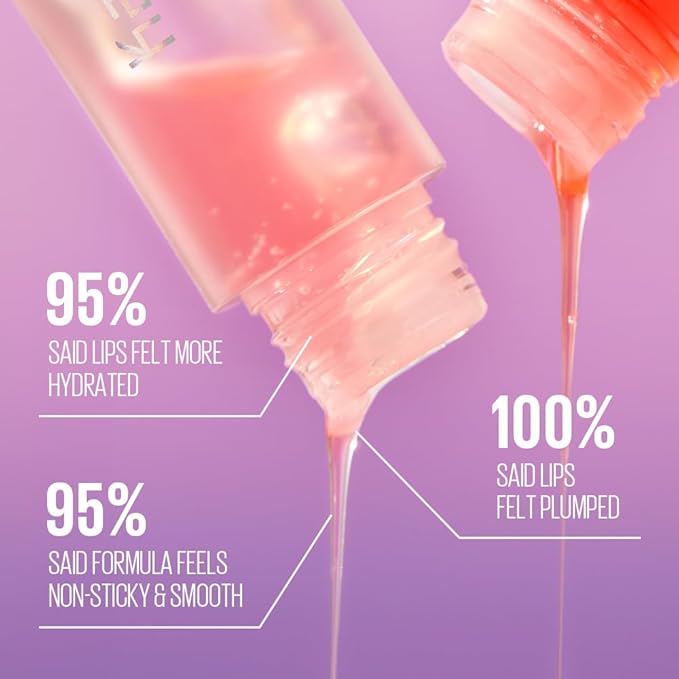 Kaja Lip Plumping - Juicy Glass 03 Apricot Allure | Hydrating, Feel Plumped and Lightweight with Vitamin Tree Fruit Oil, Vegan, Cruelty-Free, Clear Tint Stain Shine Gloss Plumper, Long Lasting