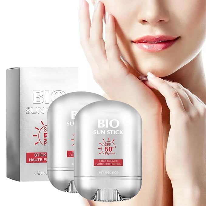 Bio Sun Stick SPF50+，Peptide 9 Bio Sun Stick Spf50,with Peptide Complex,Strong UV Protection,Skin-Friendly | Water & Sweat Resistant | Non-Greasy Sun Protection for Easy Application,15g/0.53oz(2pcs)