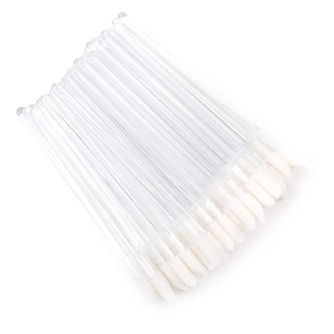 300 Pieces Disposable Lip Brushes Premium Lipstick Gloss Wands Applicator Makeup Tool Kits, Clear Handle