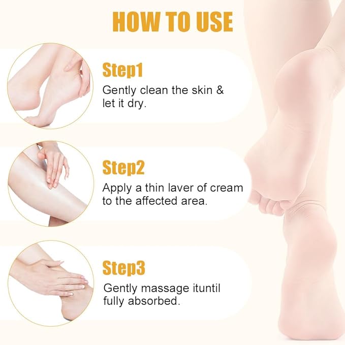 Urea Foot Cream, 60% Urea Cream plus 2% Salicylic Acid Cracked Heel Repair Cream for Feet and Hand 2pcs Foot Cream for Callus Remover & Nourishes Soften for Hand Foot And Body Care,