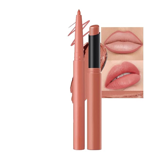 Nude Red Lip Liner Lipstick for Women, Lip Kit With Lip Liner Pencil Lip Stick Set, Waterproof Long Lasting Lipliner Lipstick, Transferproof Lip pencil Lip Crayon 05#