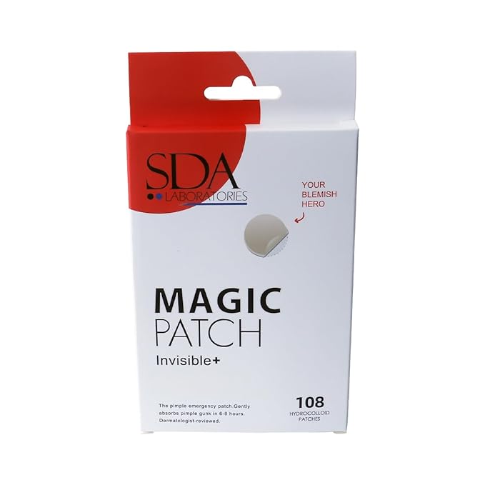 SDA LABORATORIES Magic Pimple Patch Invisible Hydrocolloid Acne Dots – Blemish & Clarifying Patches for Face & Body – Pore Cleansing Strips – 108 Count (Pack of 1)
