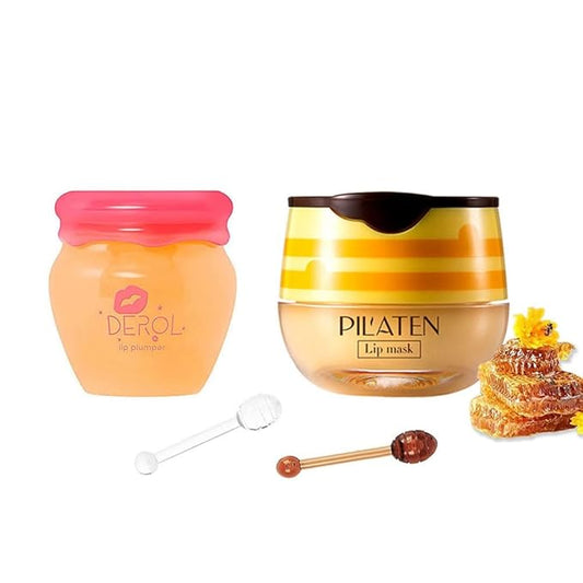 Lip Plumper Lip Mask Set, Bee Exfoliator