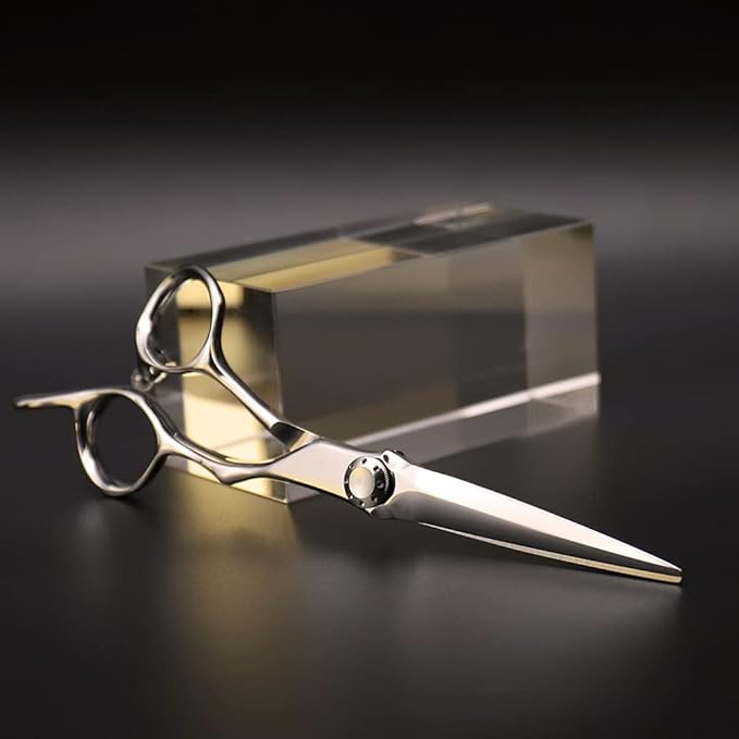 AOLANDUO 6" Double-Backed Hair Shears for Men's Thick Hair – Japanese VG10 Steel Professional Barber Scissors with Power-Cut Design, Ergonomic Handle, Smooth Bearing, Care Kit Included