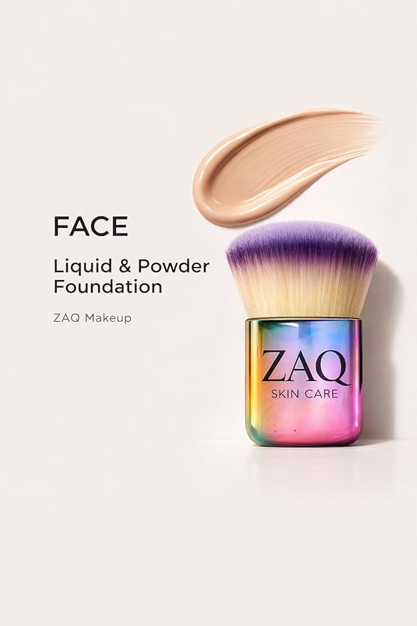 ZAQ UltraBlend Kabuki Brush: Seamless Liquid Foundation and Powder Blending