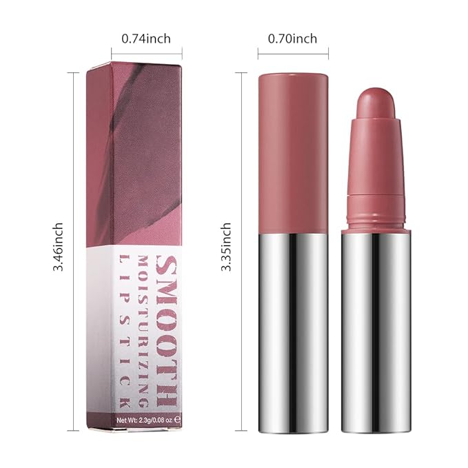IATMOMOD Nude Brown Matte Lipstick Crayon, Long Lasting Waterproof Velvet Lip Liner Pencil, High Pigment Non-Drying 24H Cruelty-free Lip Makeup