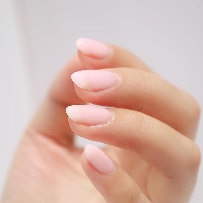 FZANEST Natural Nude Pink Gel Polish Rubber Base Builder Gel, Elastic Base Coat, Quick Extension