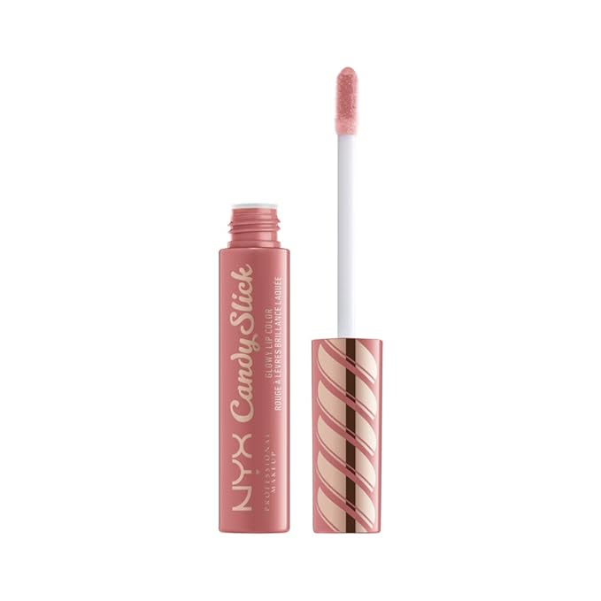 NYX PROFESSIONAL MAKEUP Candy Slick Glowy Lip Color Gloss - Sugarcoated Kissed (Peachy Nude)