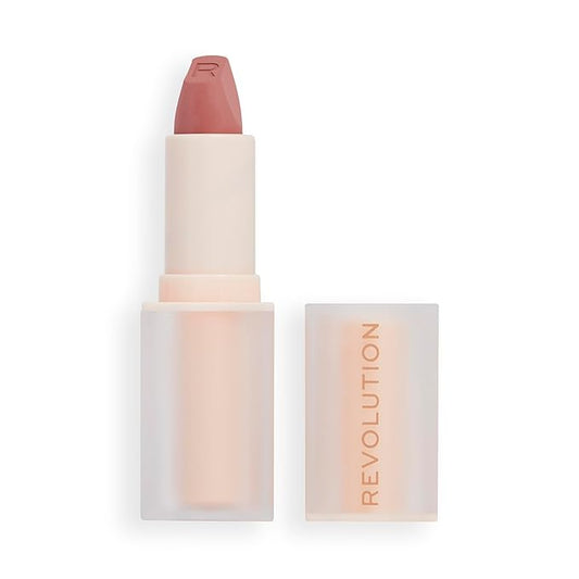 Revolution, Lip Allure Soft Satin Lipstick, Highly Pigmented & Smudge Proof, Long Lasting Creamy Satin Finish, Contains Vitamin E, Brunch Pink Nude, 0.11 oz