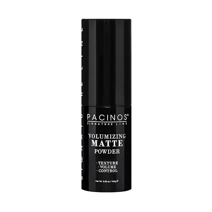 Pacinos Volumizing Matte Hair Powder - Adds Texture, Volume, Controls & Absorbs Excess Oil for Natural Finish, All Hair Types, 4.5 g.