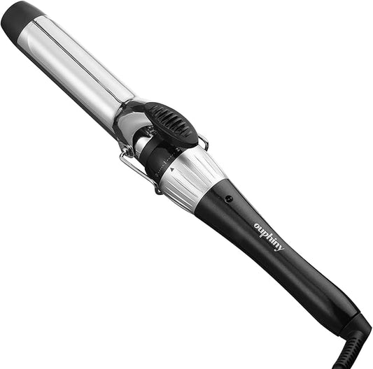 1.25 Inch Curling Iron for All Hair Types, Nickel Alloy Barrel Hair Curler with Adjustable Temperature up to 400℉, Dual Voltage Curling Wand for Travel, Long-Lasting Curls, Black